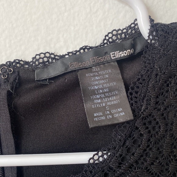 Ellison Black Lace Dress Size Small - Picture 3 of 6
